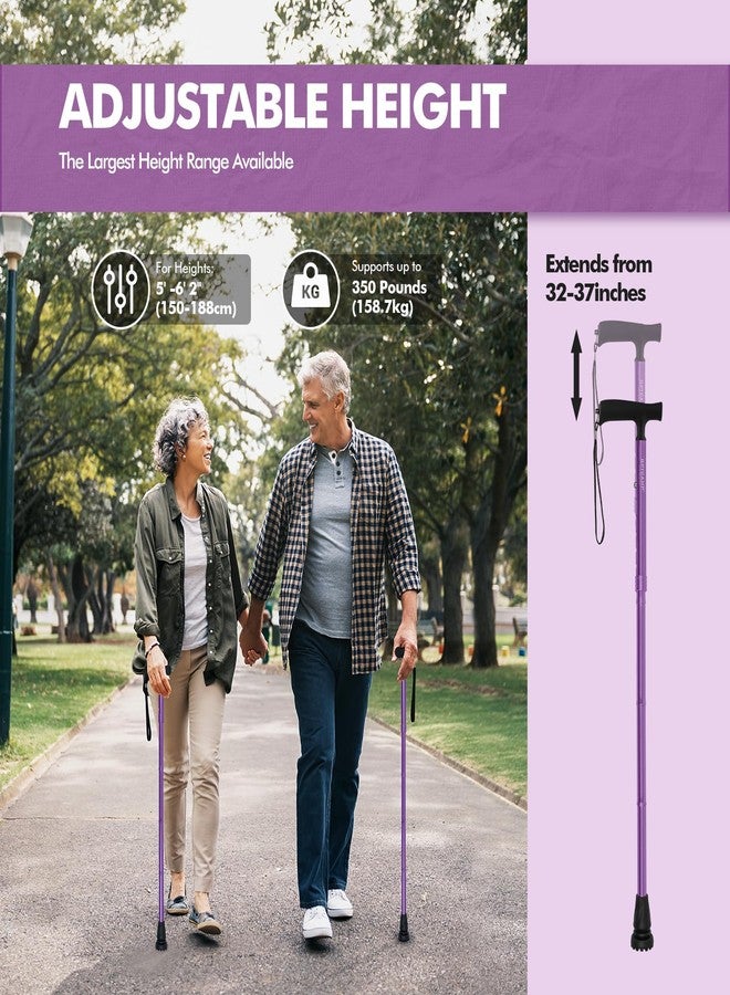GPTCAMP G2 Walking Stick, Fold-up Walking Cane for Women and Men with Wrist Strap, Portable, Foldable, Collapsible, Lightweight and Sturdy with Comfortable T Handle - Image 4